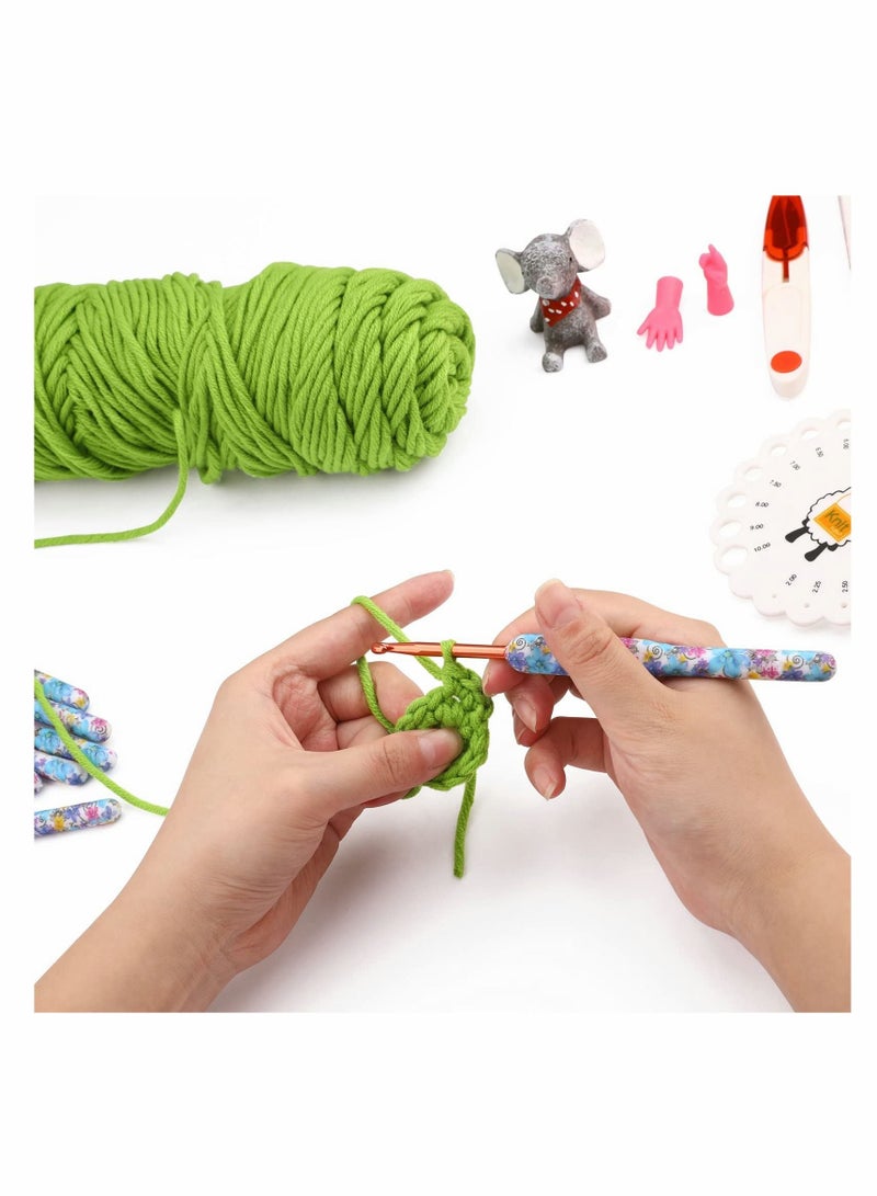 KASTWAVE Crochet Hooks Set, 8Pcs Ergonomic Hook Needles for Arthritic Hands, Exquisite Knitting Supplies, Blue - Image 5