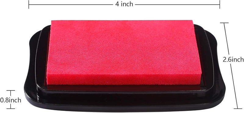 Fstaor Large Pink Ink Pad for Rubber Stamps, Non-Toxic Washable Safe Stamp Pads for Kids, Ink Pads Permanent for Paper Wood Fabric - Image 2