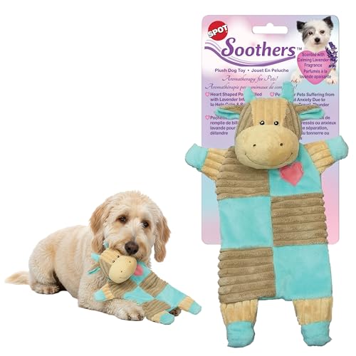SPOT Soothers Crinkle Paper Dog Toy 13in StuffingFree Calming Plush with Crinkle Lavender Scent Squeaker Anxiety Relief for Dogs 1 of 3 Animal Designs Sent at Random - Image 1