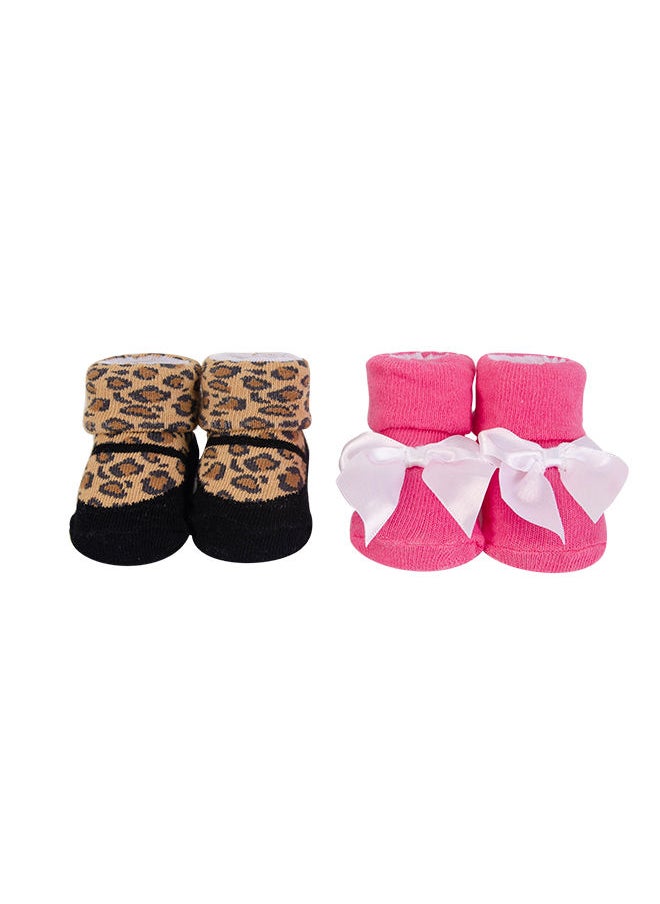 hudson baby 3 Piece Headband And 2 Piece Socks Set Leopard  - Image 3