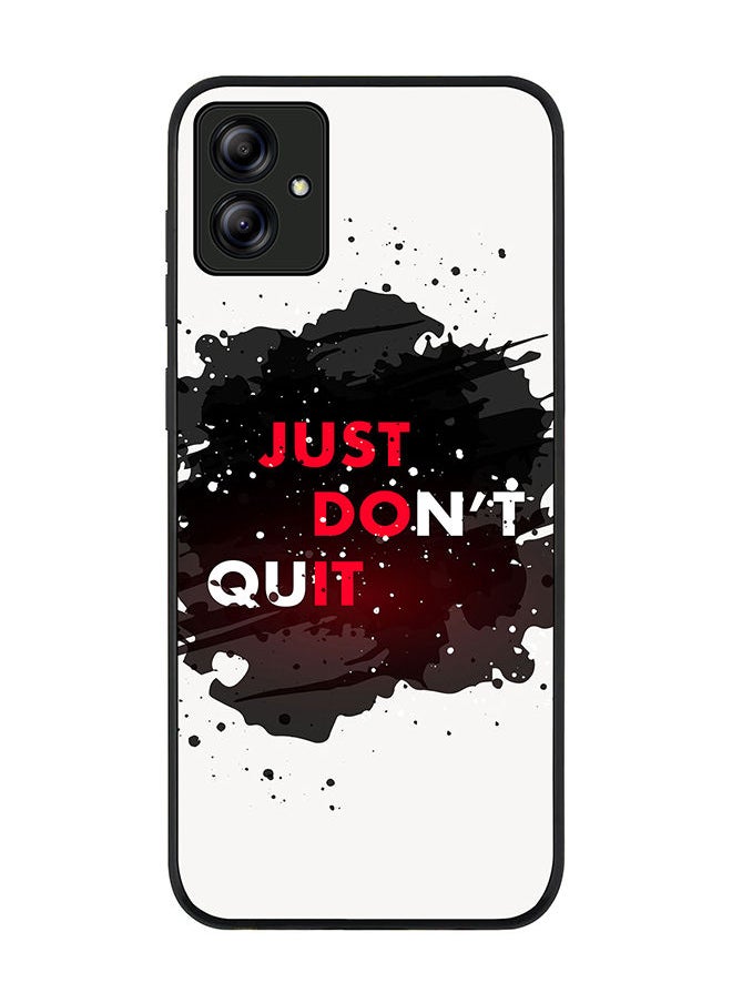 Stylizedd Rugged Black edge case for Samsung Galaxy A04 Slim fit Soft Case Flexible Rubber Edges Anti Drop TPU Gel Thin Cover - Just don't quit  - Image 1