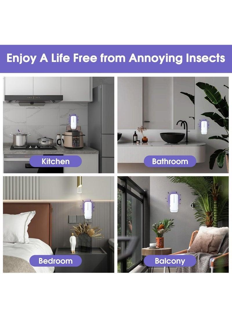 SMARTX - Indoor UV Fly Trap with Blue Light – Effective Bug Catcher for Fruit Flies, Gnats, Mosquitoes, Moths, and House Flies – Includes 1 Device + 5 Sticky Refill Pads – Safe for Home Use - Image 1