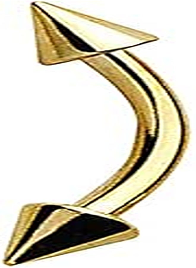Generic Gold Spiked Titanium Eyebrow Piercing Jewelry 