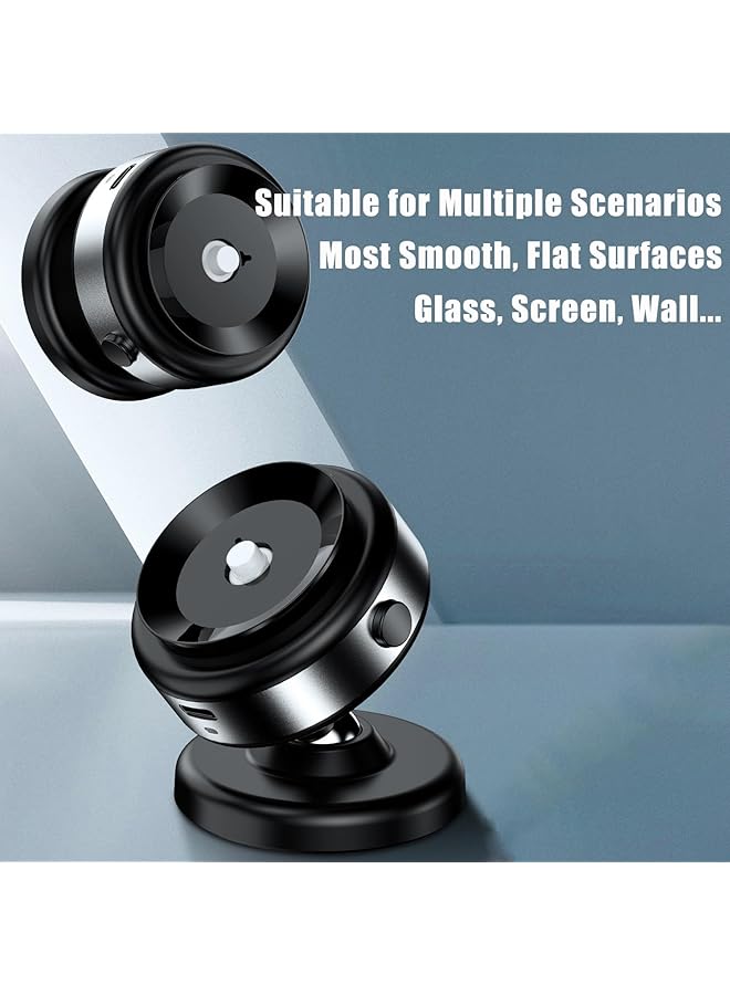 كاست ويف حامل هاتف مغناطيسي للسيارة، دوران 360 درجة وإزالة بنقرة واحدة، حامل هاتف مغناطيسي كهربائي مفرغ من الهواء (أسود-برو) - Image 5