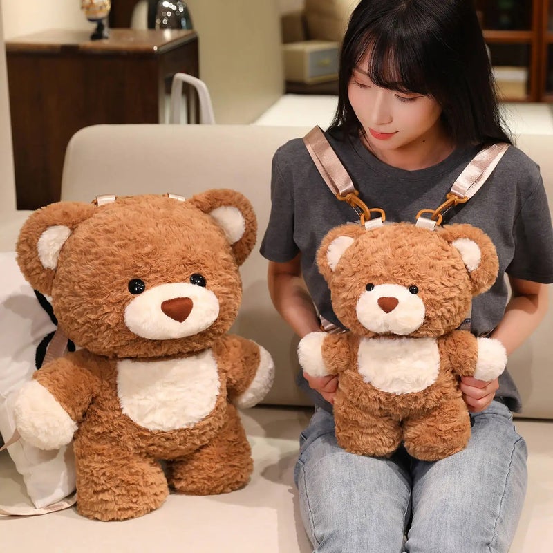Y&D New Arrival Plush Teddy Bear Backpack – Soft Stuffed Animal Toy for Girls, Cute Shoulder Bag & Birthday Gift for Children - Image 5