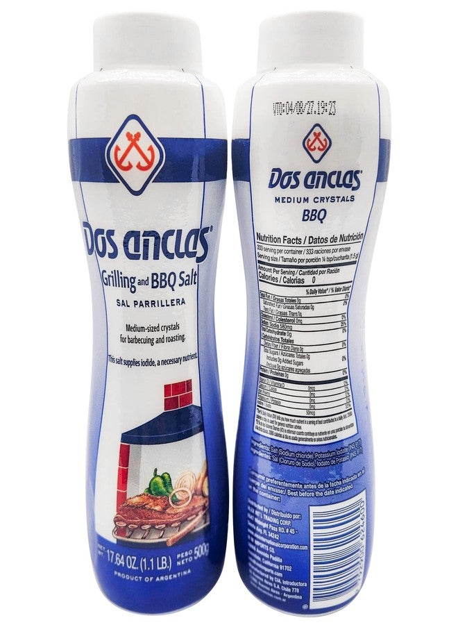 Dos Anclas Sal Parrillera 3 Pack, Rock Salt for Grilling and BBQ, Refined Medium Grain Salt for Meat and Seafood, Multi-Purpose Seasoning Gourmet Salt, 17.64 Oz (1.1 LB) - Image 3