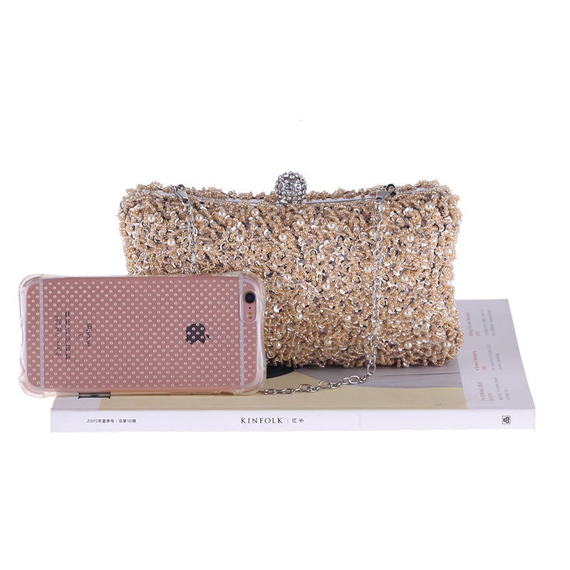 Supply Ladies Evening Bag Dress Evening Banquet Bag Hand Bag Exquisite String Bead Embroidery Bag 7260-37 - Image 5