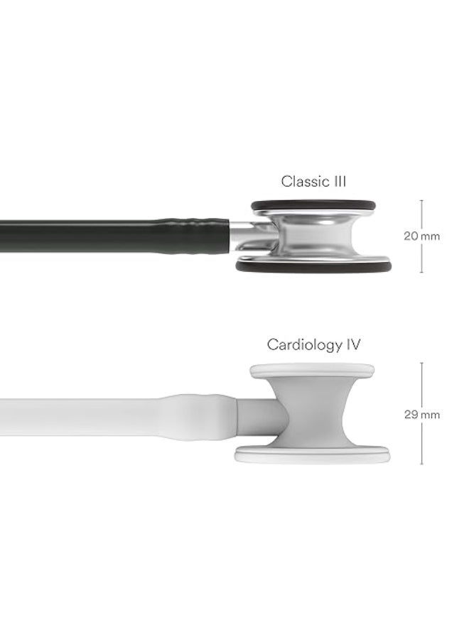 ليتمان 3M Littmann® Classic III™ سماعة طبية لمراقبة القلب والرئة – خامات أصلية عالية الجودة، أنبوب أسود، 27 بوصة - Image 2