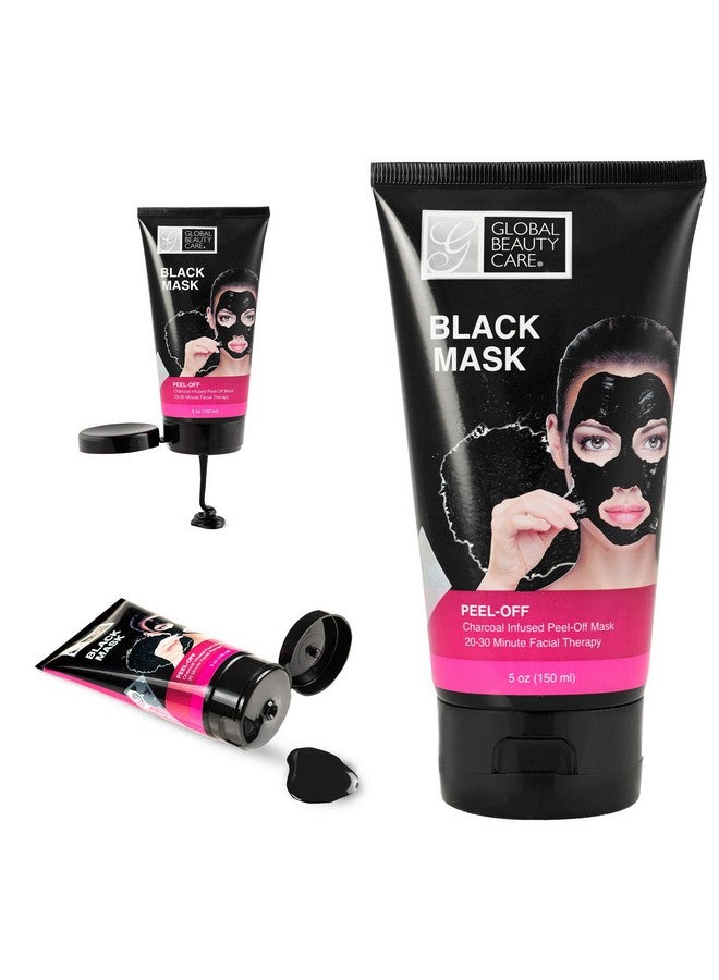 Global Beauty Care 5 oz 150 ml Black Peel-Off Mask: Charcoal Infused Peel-Off Mask - Image 4