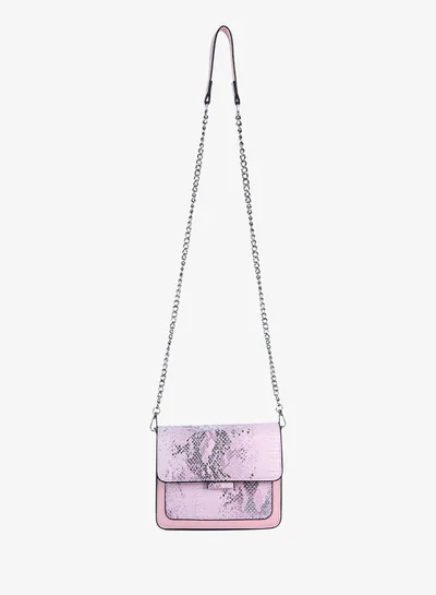 London Rag Reptile Print Pink Slingbag