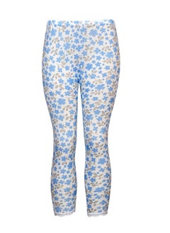 White Floral ( Blue )