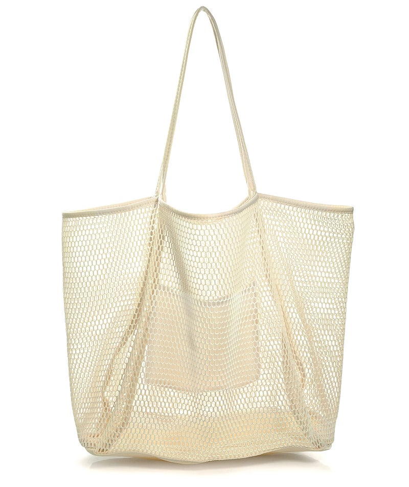 Hoxis Mesh Beach Tote Womens Shoulder Handbag Large - Image 1