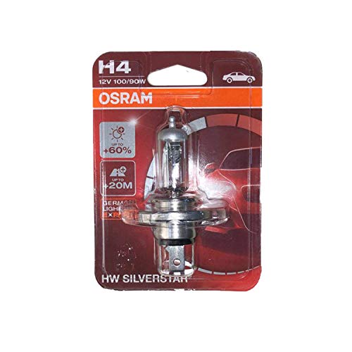 Osram H4 Silver Star 62204HWSVS Car Headlight Bulb (12V, 100/90W) | Compatible with car | Xenon | Silver/Indigo - Image 1