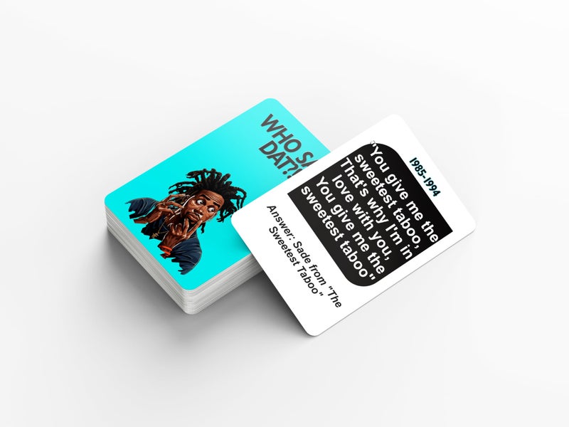 Kinfolk Who Said Dat: R&B Trivia Card Game â€“ Name That Artist Challenge Featuring 76 Classic Lyrics & Quotes | Fun Music Game for Teens & Adults | Great for Parties, Cookouts & Late-Night Laughs - Image 5