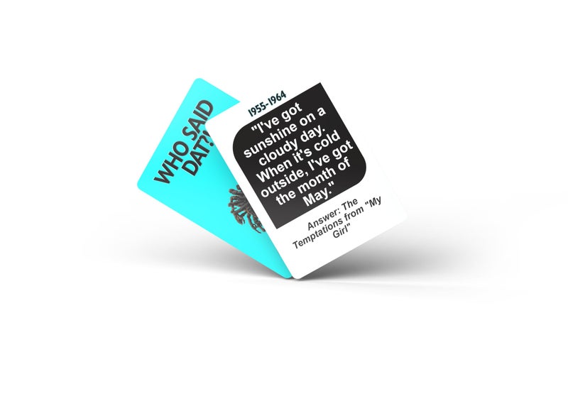 Kinfolk Who Said Dat: R&B Trivia Card Game â€“ Name That Artist Challenge Featuring 76 Classic Lyrics & Quotes | Fun Music Game for Teens & Adults | Great for Parties, Cookouts & Late-Night Laughs - Image 2