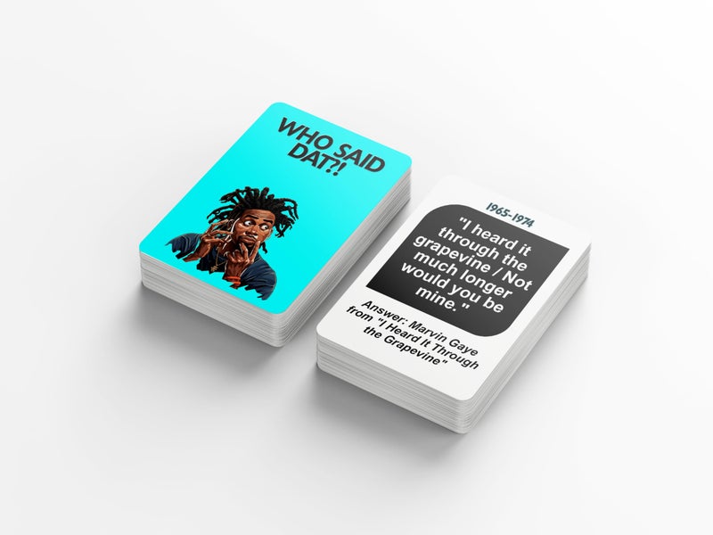 Kinfolk Who Said Dat: R&B Trivia Card Game â€“ Name That Artist Challenge Featuring 76 Classic Lyrics & Quotes | Fun Music Game for Teens & Adults | Great for Parties, Cookouts & Late-Night Laughs - Image 3
