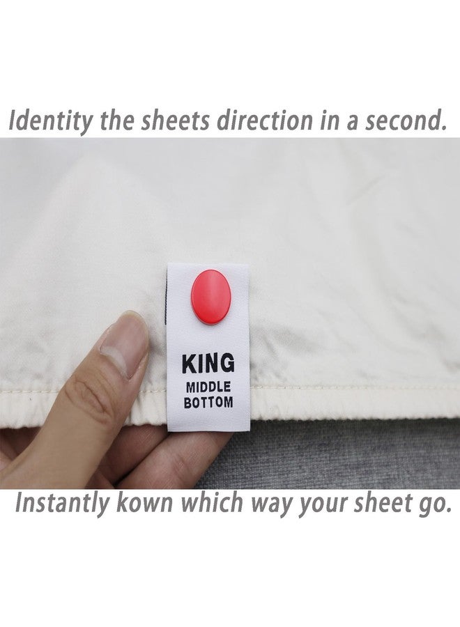 Umttery Bed Sheet Labels for Bedding,Identity The Sheets Direction and Size in Seconds, an Elegant and Easy Solution to Label Sheets, 8 Pack[Mix] - Image 2