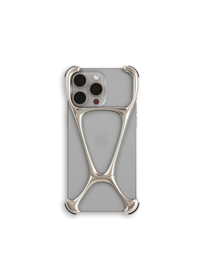 darc iPhone 15 Pro Slim and Lightweight Stainless Steel Case in Titanium Grey Color  - Image 1