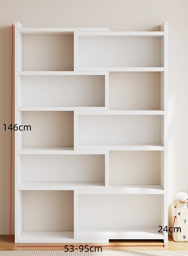 JCB CHIC 5-Tier Wooden Display Cabinet Rack,Extendable 51-95cm Wide Open Shelf Bookcase,10 Cubes Bookshelf,Multifunctional Freestanding Book Storage Shelves for Home and Commercial Use - Image 3