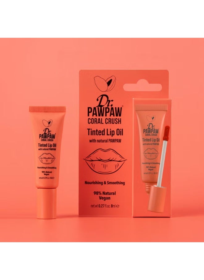 Dr.PAWPAW Dr. PAWPAW Tinted Lip Oil - Coral Crush 8ml  - Image 2
