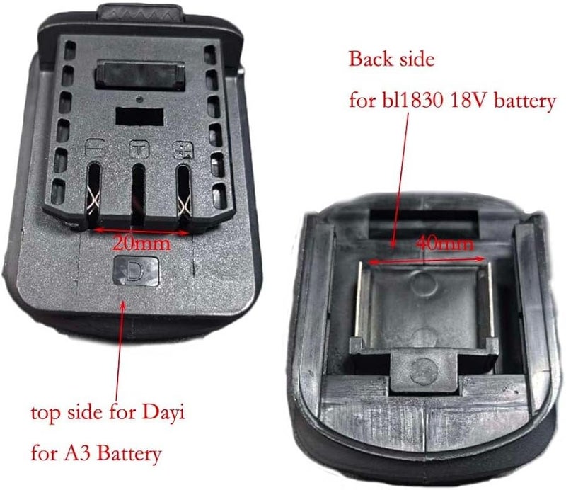 BL1830 Battery Adapter Converter for Dayi A3 2106 and BL1840 BL1850 18V Power Tools Fast Install Black - Image 5