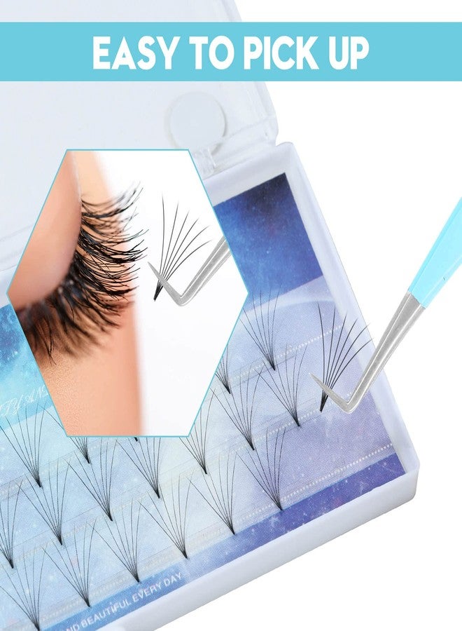 Ms.Queen Lash Tweezers for Eyelash Extensions, Precision Fiber Tip 90 Degree Tweezers for Mega Volume Lashes Extensions, Blue - Image 5