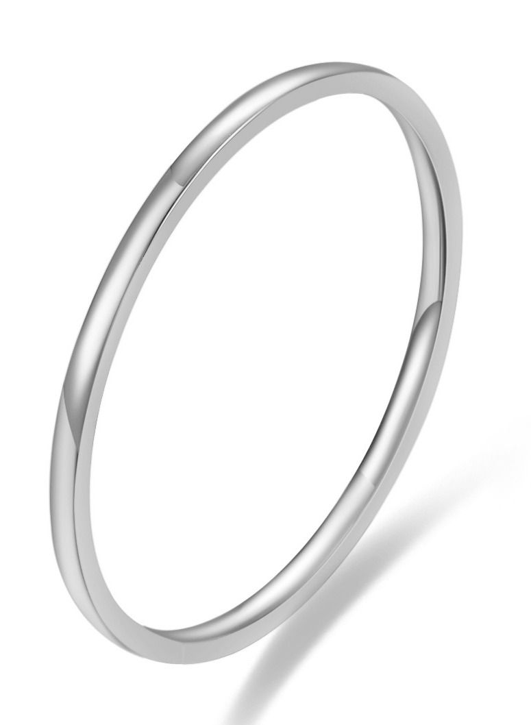 Loquat Stainless Steel Solid Polished Signet Ring