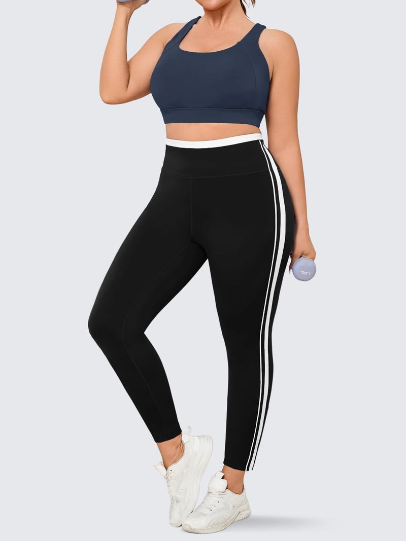 Plus Size Cloud Soft Racerback Sports Bra with Adjustable Straps and Removable Pads - Image 4