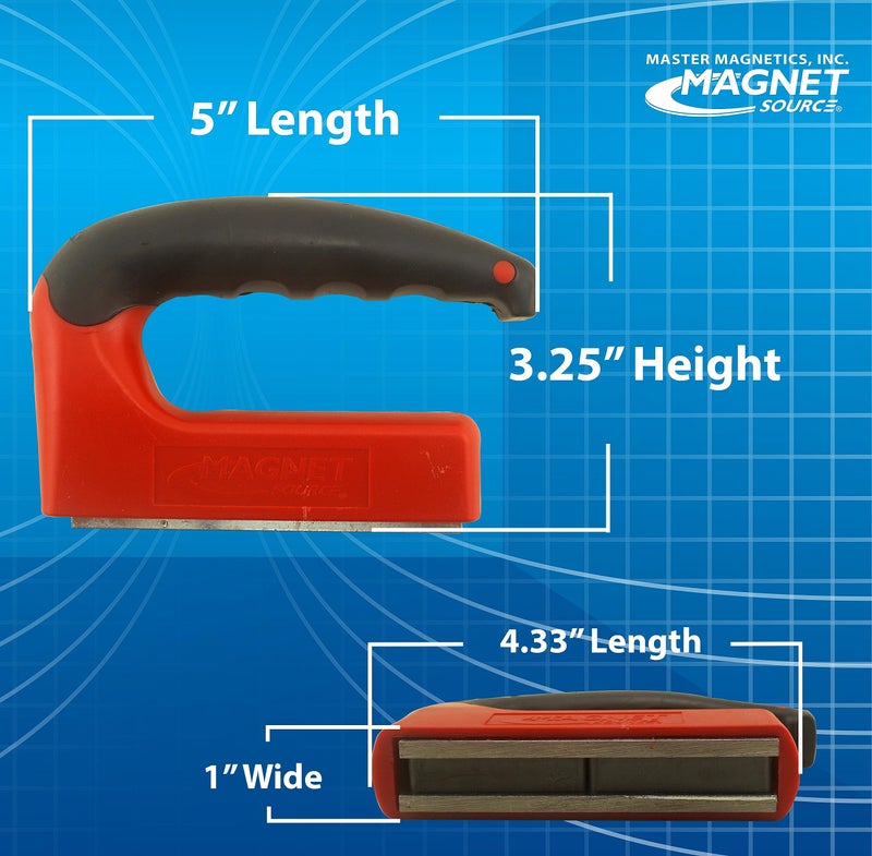 Master Magnetics ماجنت ماجنتكس القوي مع مقبض مريح - قوة سحب 100 رطل، أحمر، 07501 - Image 4