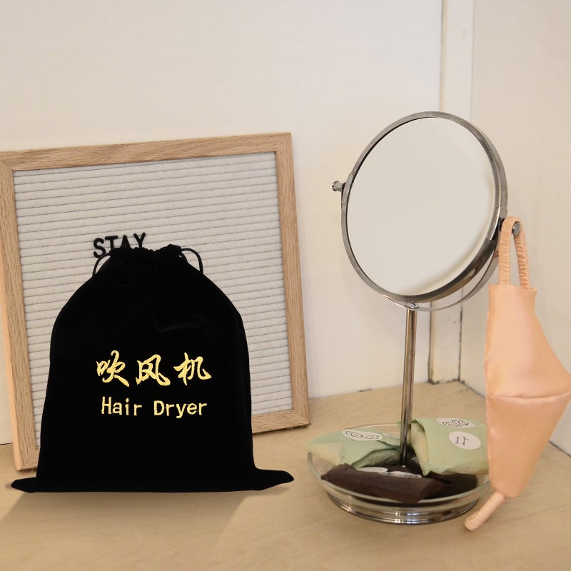 Travel Hair Tools Bag Jewelry Hair Dryer Container Rectangular Flannel Storage For Home Use 1Pcs - Image 5