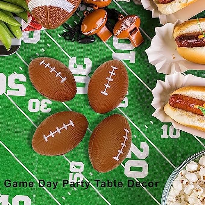 GiftExpress (Football) - 1 Dozen Foam Mini Football Stress Balls, Mini Sport Balls, Superbowl Party Favour, Football Themed Party Supplies and Giveaways (Football) - Image 5