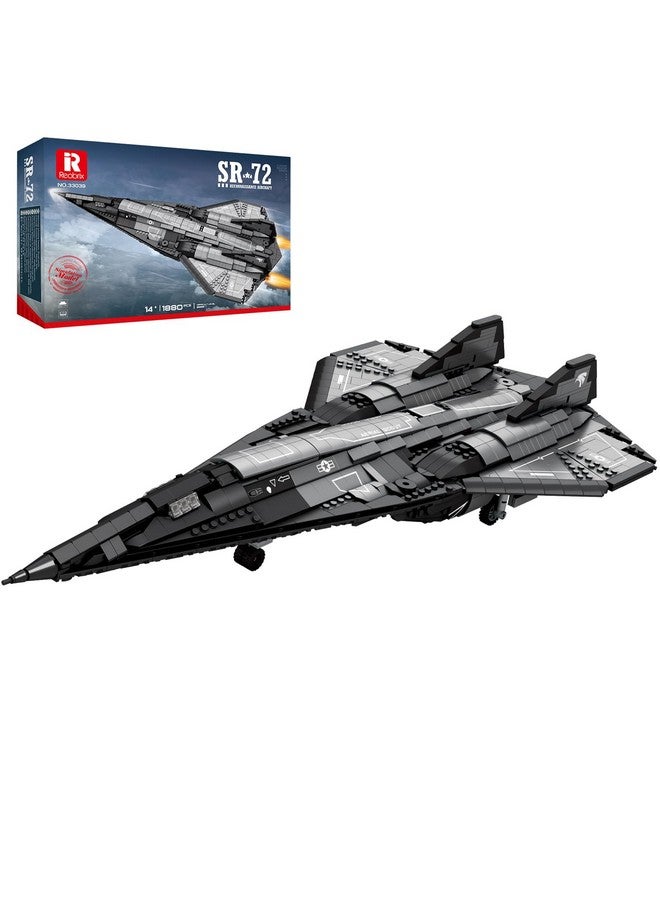 Reobrix SR-72 Reconnaissance Fighter Jet Building Set, Military Airplane Toys Construction Set 33039, Model Plane Kit Aviation Collection, Gifts for Boys Girls 14+, Adult and Military Fans - Image 1
