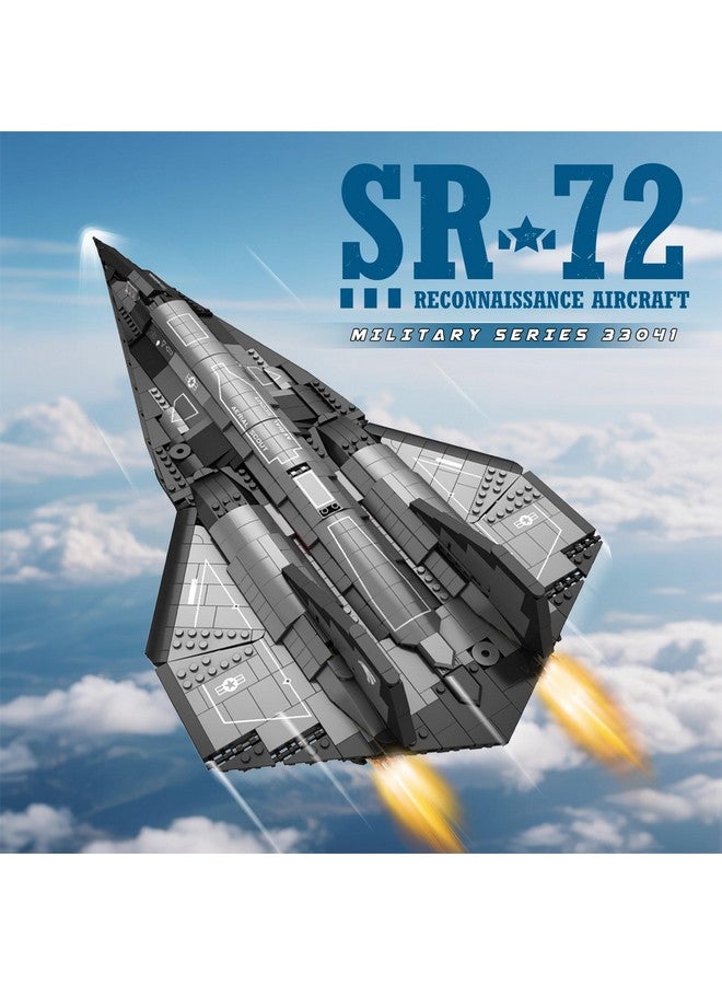 Reobrix SR-72 Reconnaissance Fighter Jet Building Set, Military Airplane Toys Construction Set 33039, Model Plane Kit Aviation Collection, Gifts for Boys Girls 14+, Adult and Military Fans - Image 2