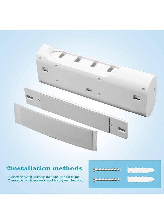 USB Charging Wall Mounted UV Toothbrush Holder With Sterilizer And Disinfection Function White 7.87x2.95x1.57inch - Image 5