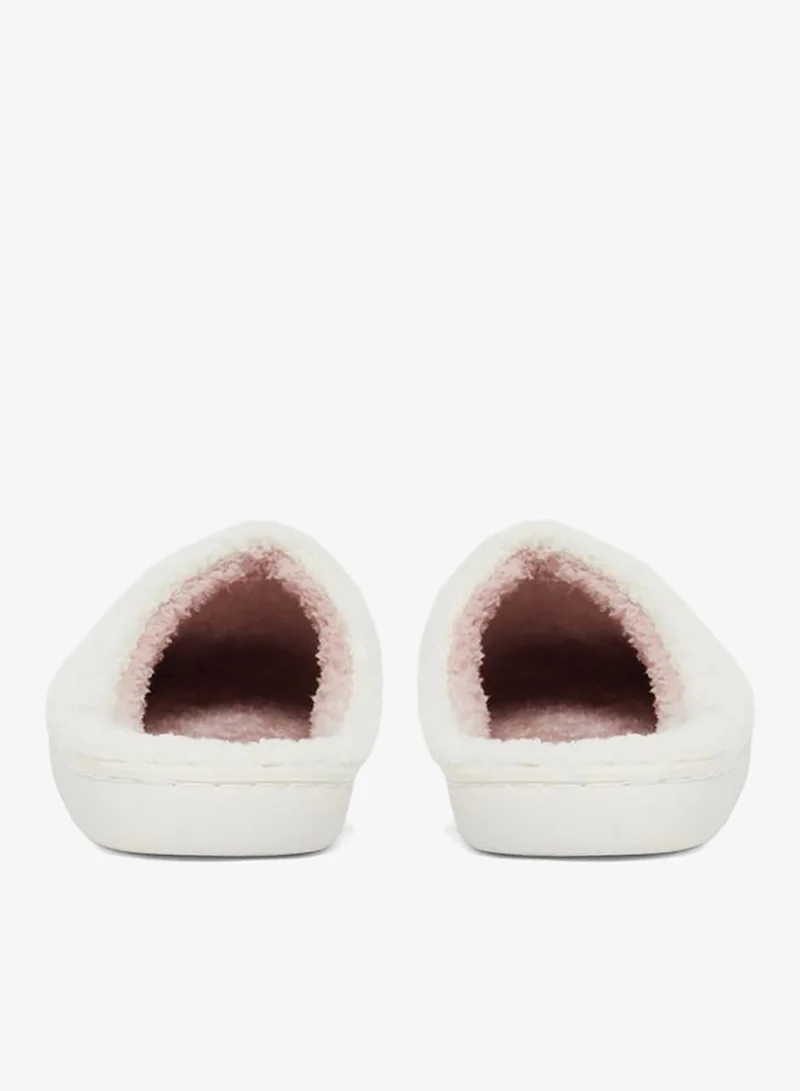 Styli Cream Cherry Pattern Bedroom Slippers