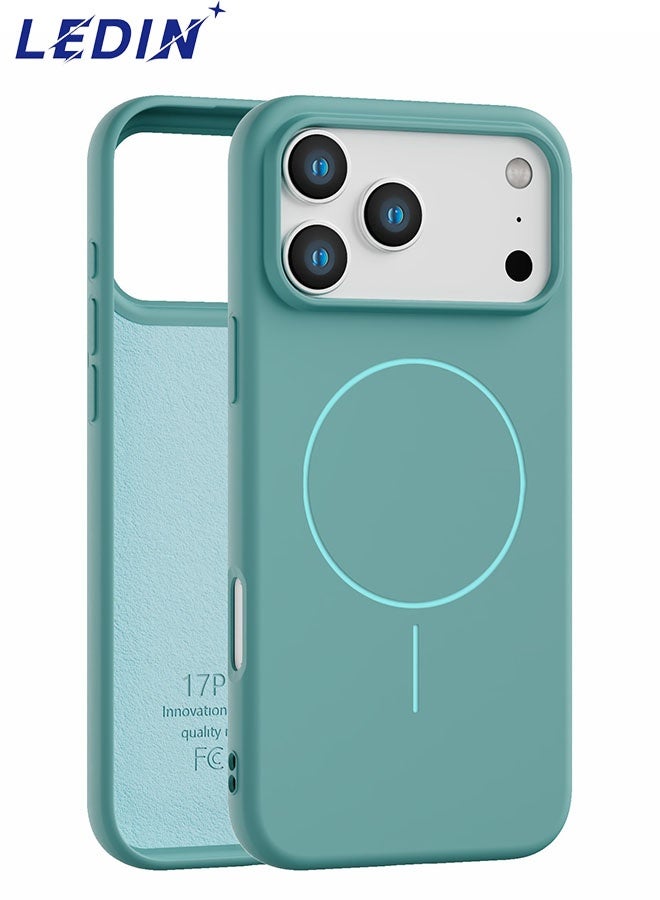 ليدين جراب مغناطيسي لهاتف آيفون 17 برو ماكس [متوافق مع ماج سيف] [بطانة داخلية ناعمة من الألياف الدقيقة مقاومة للخدش]، جراب هاتف سيليكون فاخر - Image 1