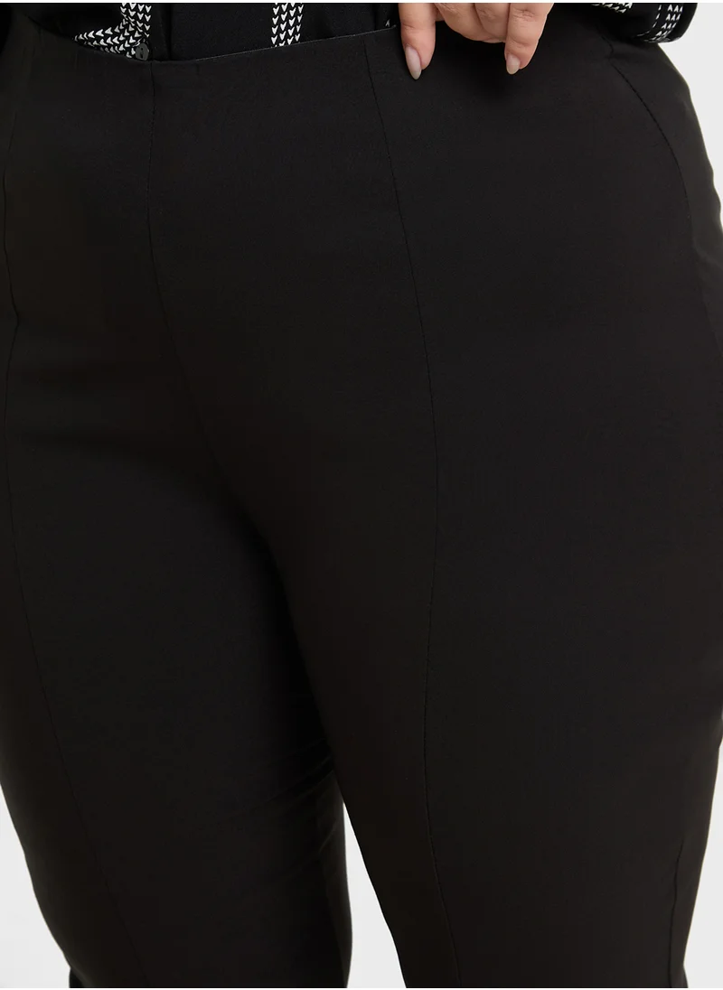 Only Carmakoma High Waist  Flared Slit Pant