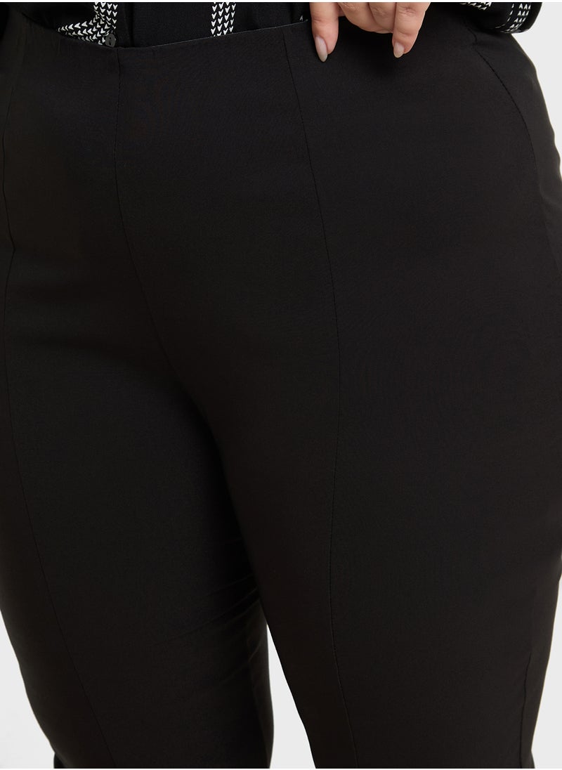 Only Carmakoma - High Waist  Flared Slit Pant - Image 1