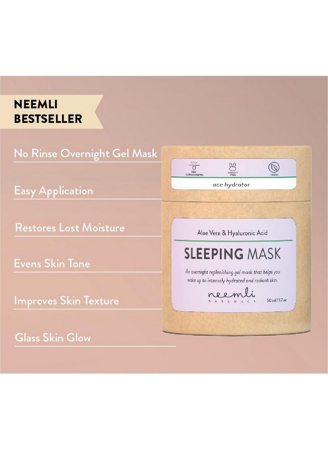 Neemli Naturals Aloe Vera & Hyaluronic Acid Sleeping Mask For Soothed, Supple And Luminous Skin Moisture & Hydrates Skin - 50Ml (Pack Of 1)  - Image 4