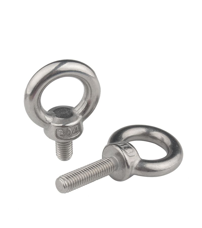 M12 304 Stainless Steel Lifting Eye Bolt Marine Collared Lifting Ring 2pcs - Image 3