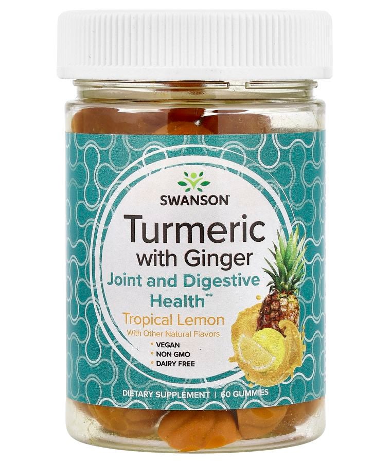 Turmeric With Ginger Gummies Tropical Lemon 60 Gummies