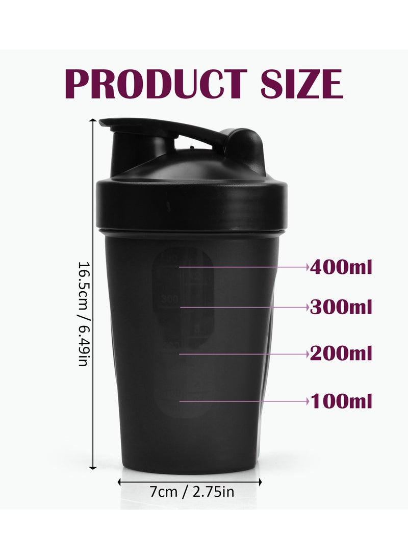 Generic - 2-Pack 400ml Protein Shaker Bottle with Stainless Steel Stirring Ball, BPA-Free, Leak-Proof for Gym, Fitness, and Daily Use - Image 1