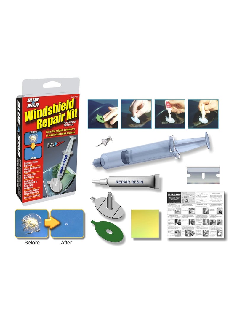 Blue Star طقم إصلاح الزجاج الأمامي، 027 أونصة سائلة - Image 2