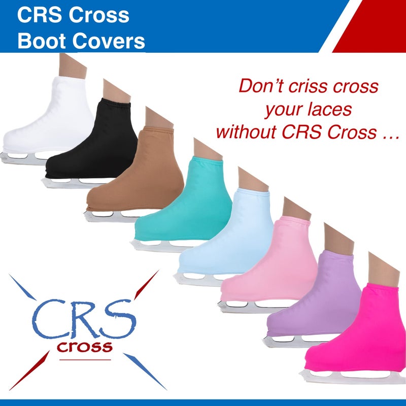 CRS Cross Skating Boot Covers Lycra Ice Skate Covers. Performance Ready Protection for Figure Skates, Ice Skating, Roller Skates. (White, Adult) - Image 5
