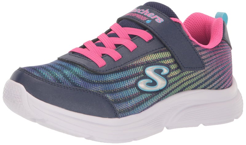 SKECHERS حذاء سنيكرز سكيشرز للبنات ويفي لايتس - هيدرو كراش، أزرق/متعدد، 3.5 أطفال كبار - Image 5