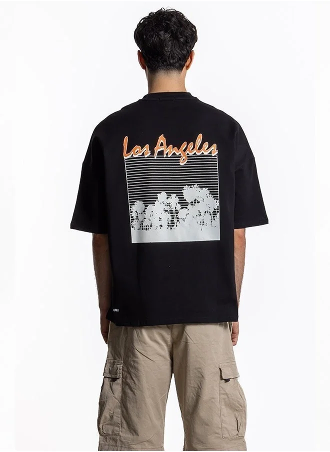 شايبس تيشيرت ناعم بطبعة متباينة