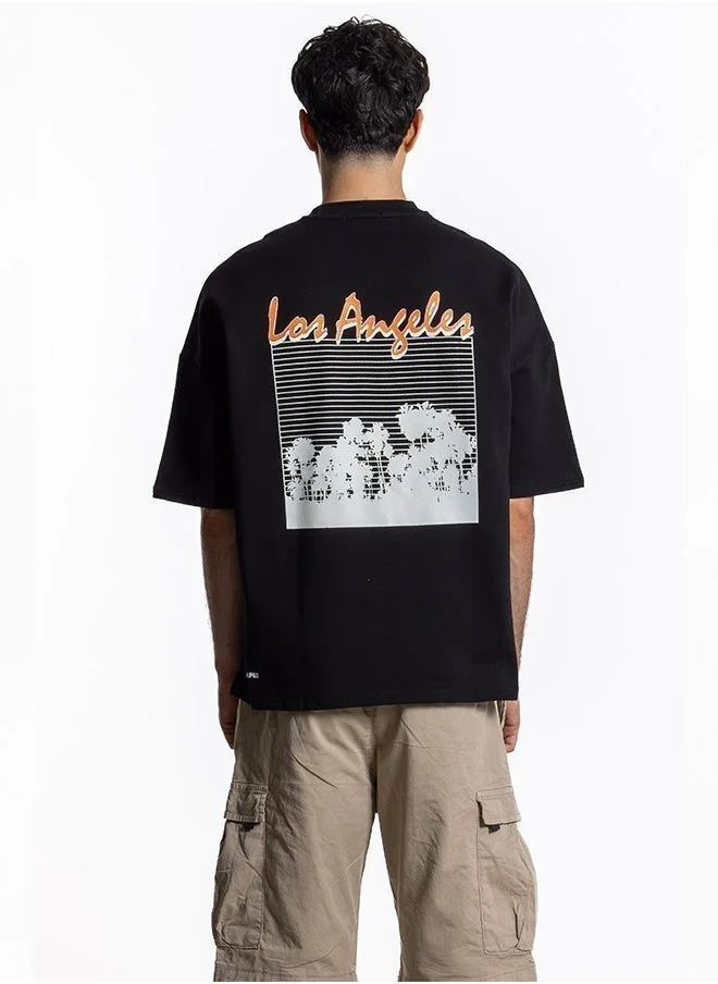 شايبس تيشيرت ناعم بطبعة متباينة