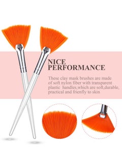 Patelai 16 Pieces Face Mask Fan Brush Applicator Set Includes Soft Facial Fan Brush Esthetician Face Mask Brush Cosmetic Makeup Tools For Eyelash Extension Mud Clay Mask Cream (6 Inches Long Simple)  - Image 3