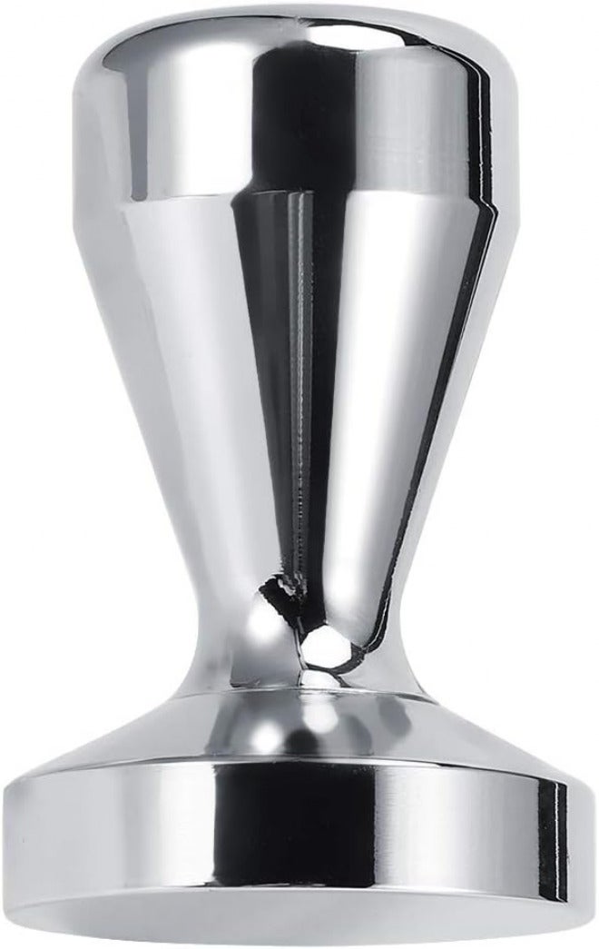 51mm Coffee Tamper, Stainless Steel Flat Base Press Tool for Coffee Preparation, Ergonomic Handle Design for Barista and Home Use, Silver Color - Image 1