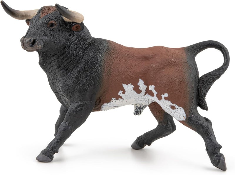 Papo  Spanish Bull  Realistic Figurine  for Ages 3  Farmyard Collection  Hand Painted  Highly Detailed  Durable and Educational  Gift Idea  Collectable  Spanish Bull  Farmyard Animal - Image 1